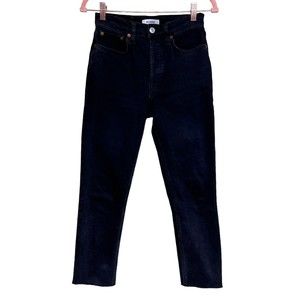Re/done High Rise Ankle Crop 189-3WHRAC Faded Black Women’s‎ Size 25